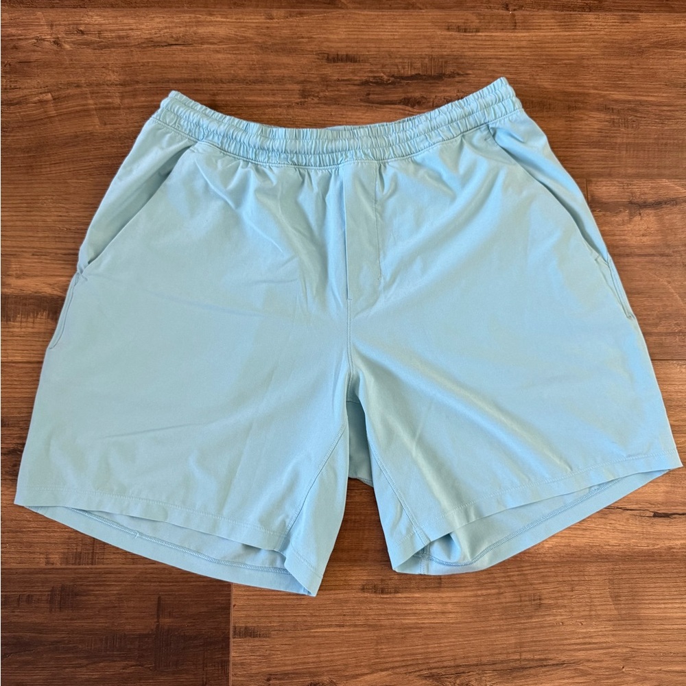 Men’s Lululemon 7 inch Pace Breaker Shorts- Cyan Blue
